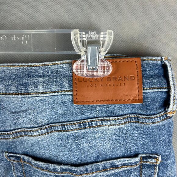 Lucky Brand Men's Mid Rise Slim Denim Blue Jeans 40/30 Straight 5-Pocket Design - Picture 5 of 9